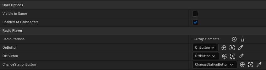 Radio Player Settings